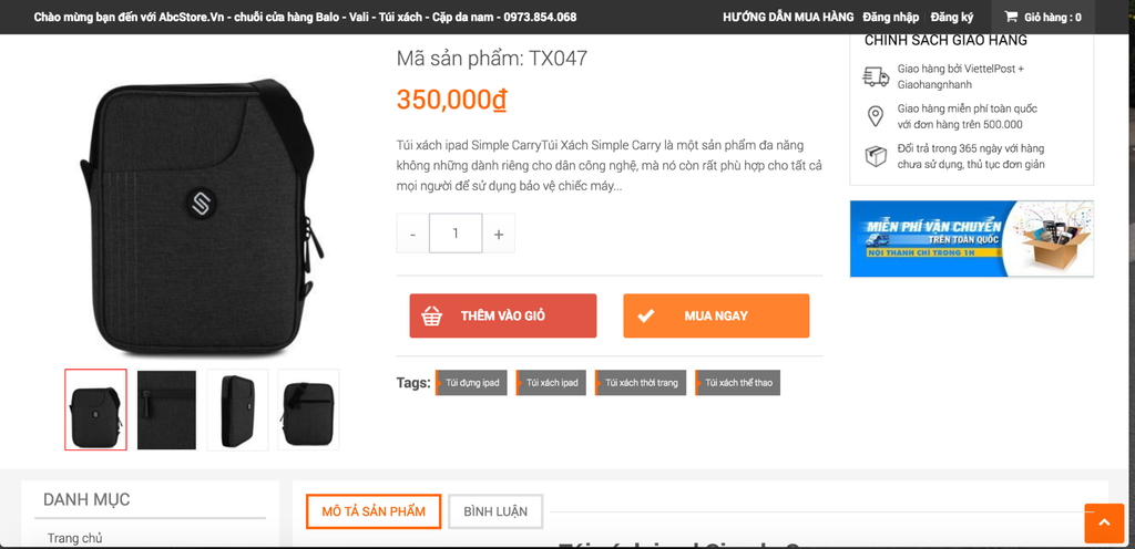 Hướng dẫn mua hàng tại AbcStore.vn