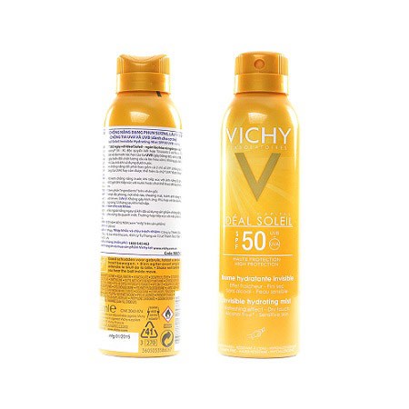vichy ideal soleil invisible hydramist dry touch finish spf 50