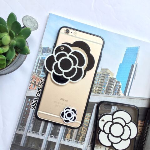 Ốp Lưng Iphone 7 Hoa Chanel Gương Xoay Lưng Trong Viền Dẻo