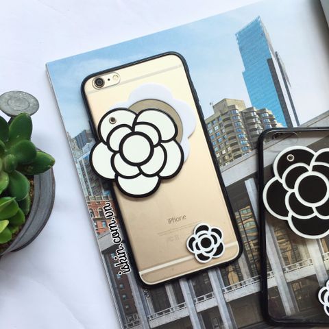 Ốp Lưng Iphone 7 Hoa Chanel Gương Xoay Lưng Trong Viền Dẻo
