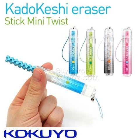 Gôm 28 góc Kokuyo Kadokeshi Mini Stick, thỏi vặn xoay
