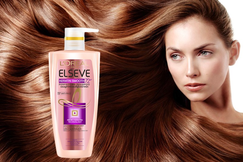 dau goi duong toc suon muot loreal elseve keratin smooth shampoo 450ml des