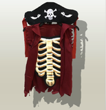 Áo khoác cướp biển có yếm bộ xương - Pirate vest for kid (with skeleton top)