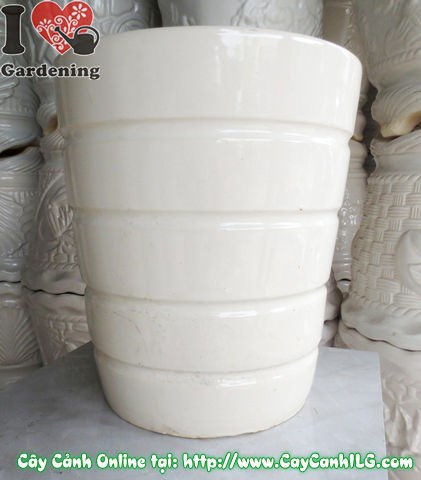Chậu giỏ men trắng tròn mẫu 2 lớn – hình ảnh chi tiết hoa văn
