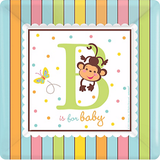 Dĩa giấy em bé ABC nhỏ 18cm 6/gói - Baby ABC paper plates 18cm 6/pack