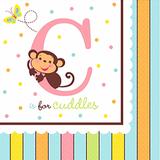 Khăn giấy ăn em bé ABC 33cm 12/gói - Baby ABC napkins large 12/pack