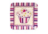 Dĩa giấy nhỏ Bánh cupcake hồng 18cm 6/gói - Pink cupcake Forks 7