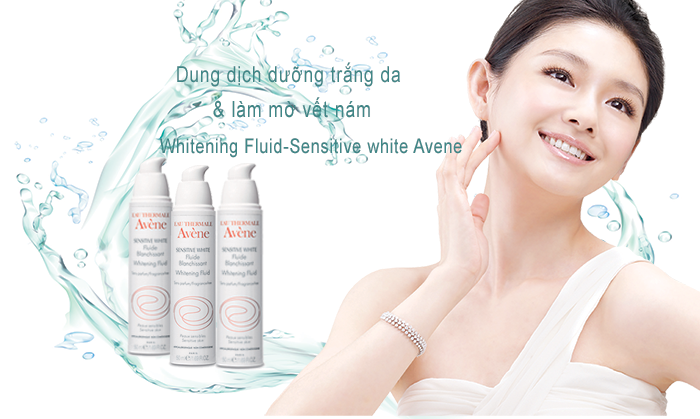 tinh chat duong trang da avene sensitive white whitening fluid 50ml