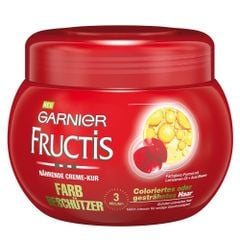 Kem hấp cho tóc nhuộm bền màu GARNIER Fructis - Farbbeschützer Glanz & Pflege Creme-Kur, 300 ml