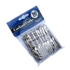 Nĩa Cocktail Giả Bạc 50 Cái