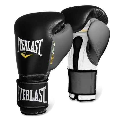 Găng Tay Everlast Powerlock Hook & Loop Training Gloves - Black/Grey