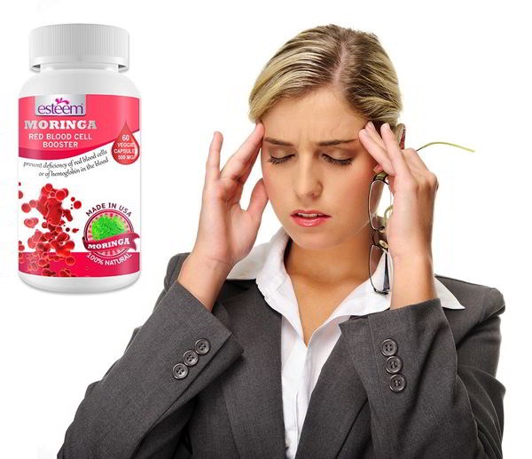 vien bo mau la chum ngay esteem moringa red blood cell booster 60 vien des