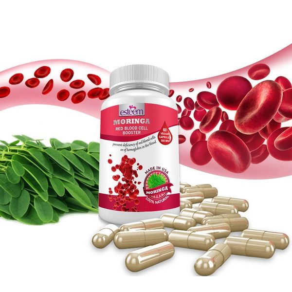 vien bo mau la chum ngay esteem moringa red blood cell booster 60 vien 04