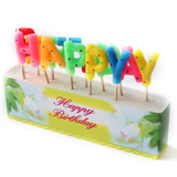 Hộp nến chấm bi chữ Happy Birthday - Candle box with Happy birthday