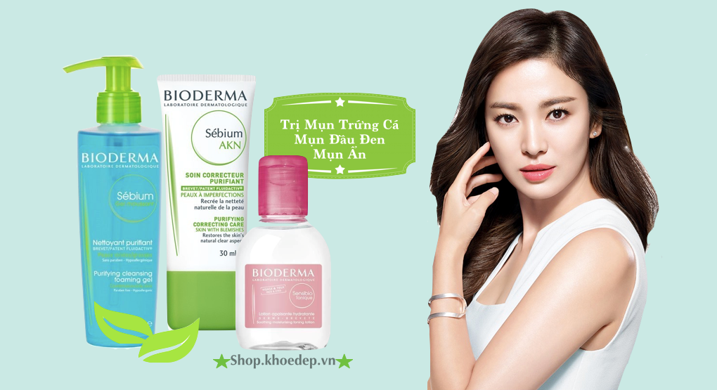bo san pham tri mun trung ca bioderma