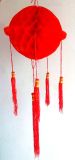 Đèn xếp khối cầu 15cm ( 5 cái/gói ) - Honeycomb round Chinese red lantern 15cm (5 piece pack)