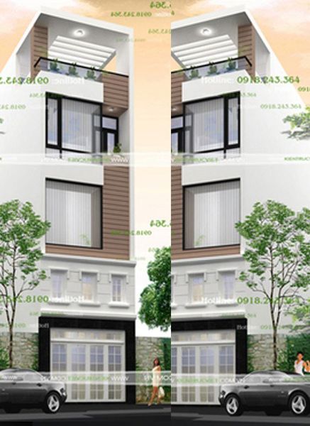 Nhà phố 4m 4 tầng xây dựng 900 triệu phần thô thietkenhanho4mx6m grande - Nhà phố 4m 4 tầng xây dựng 900 triệu phần thô