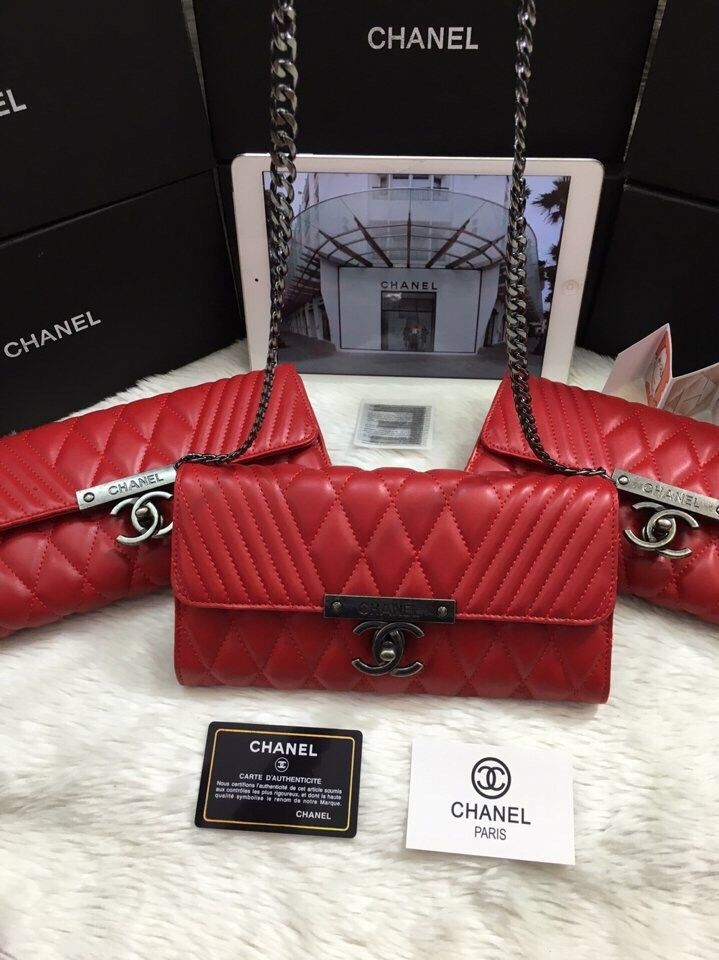 Ví cầm tay Chanel hàng Super da thật size 25cm