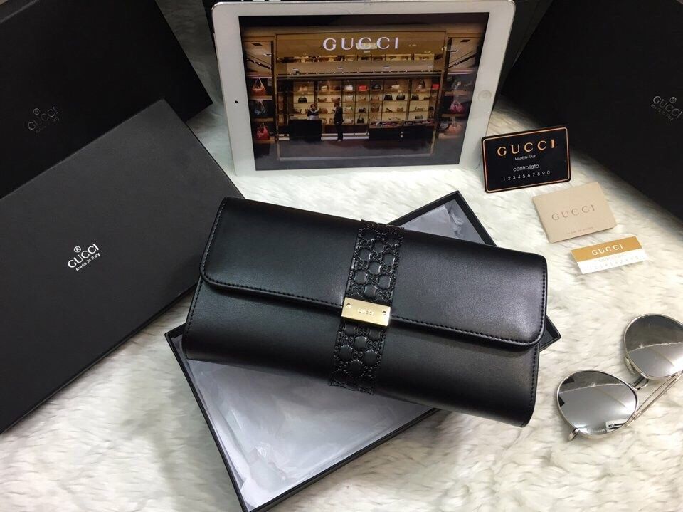 Ví cầm tay Gucci hàng Super sale da thật màu vàng đẹp