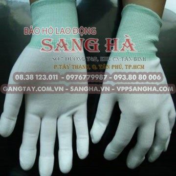 Găng tay phòng sạch phủ PU đầu ngón tay