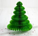 Đèn xếp hình cây thông L 50cm - Christmas tree honeycomb tissue paper 50cm
