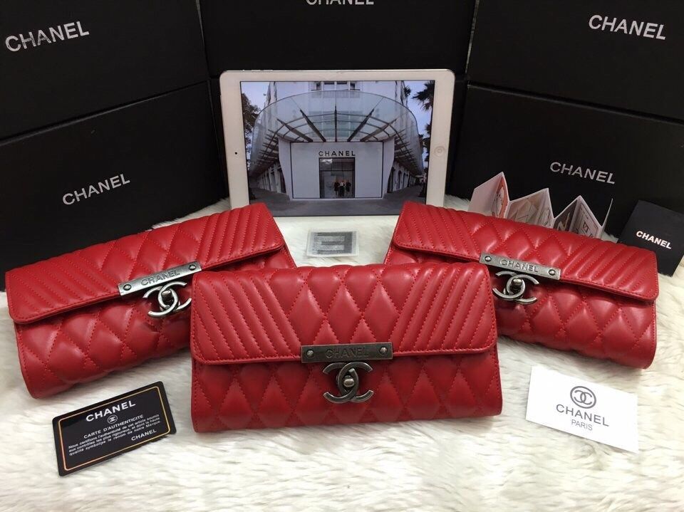 Ví cầm tay Chanel hàng Super da thật size 25cm