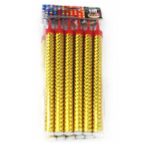 Nến pháo hoa vàng 20cm 6/gói - fireworks candles 20cm 6/pack