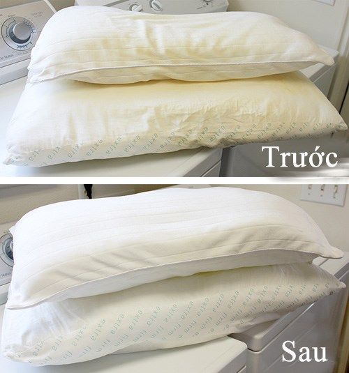 Giặt gối tại nhà sạch trắng sáng như tiệm giặt khô là hơi