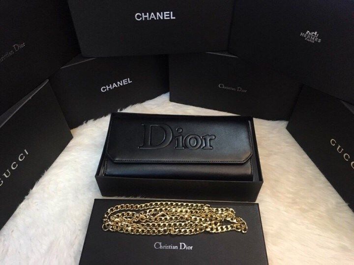Ví cầm tay Dior hàng Super sale màu đen đẹp