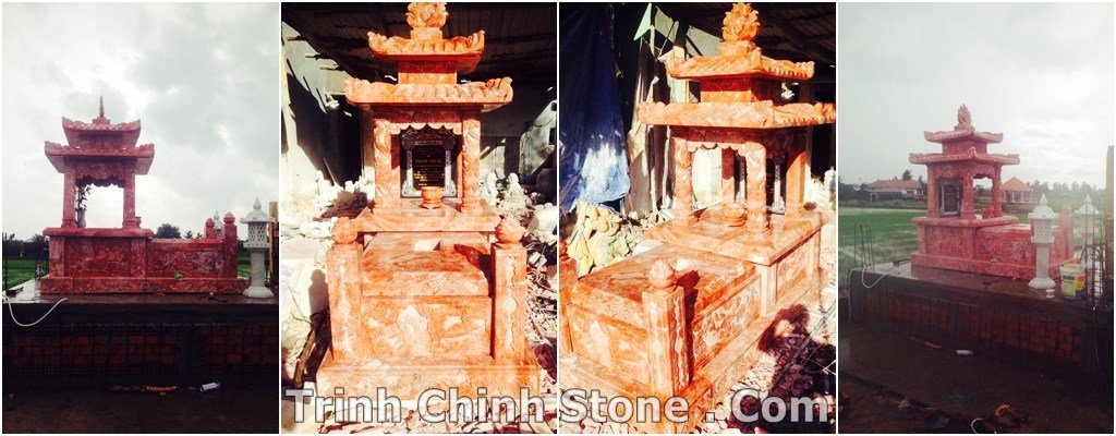 lăng mộ đá cẩm thạch đỏ ở Tiền Giang