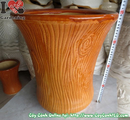 Chậu trúc men nâu ứng dụng trong thiết kế cảnh quan