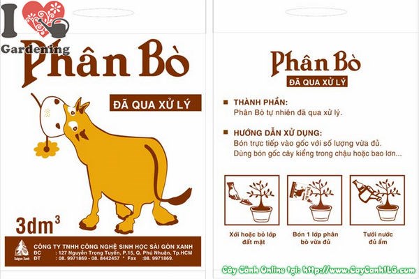 Phân bò trồng cây sỉ lẻ ILG - giao hàng toàn quốc
