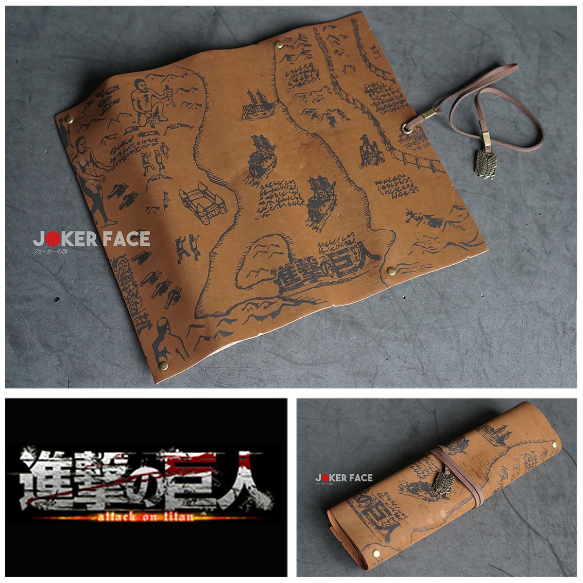 Hộp bút da cuộn Attack on Titan