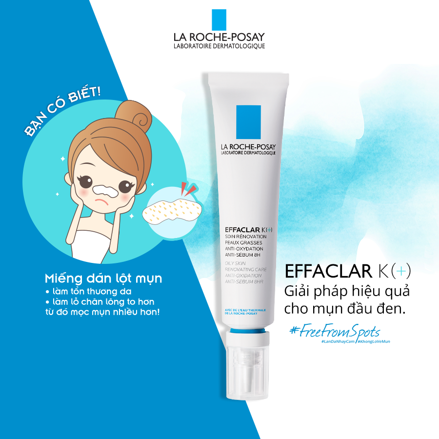 kem giam mun dau den la roche posay effaclar k plus