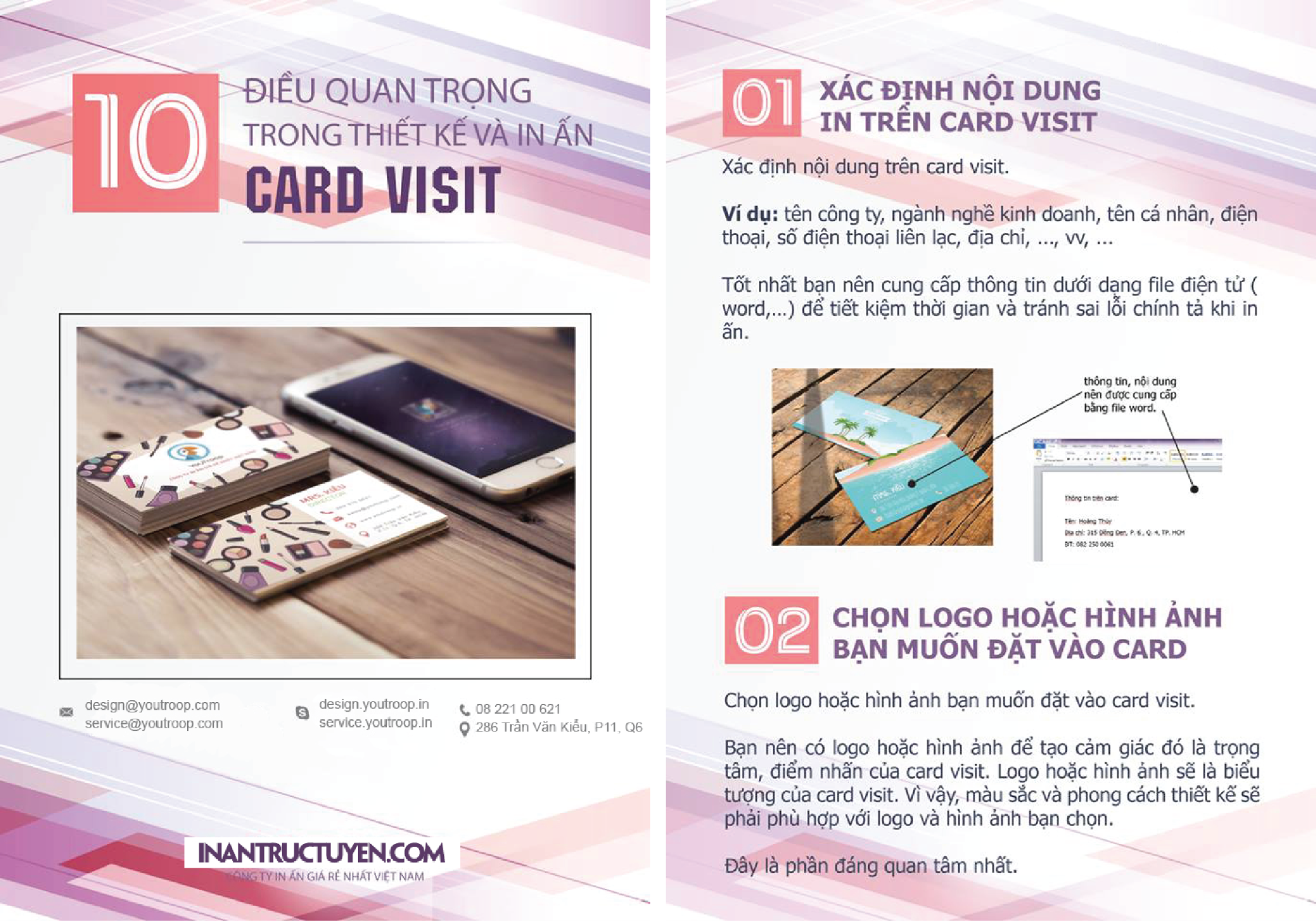 10 ĐIỀU QUAN TRONG TRONG THIẾT KẾ VÀ IN ẤN CARD VISIT