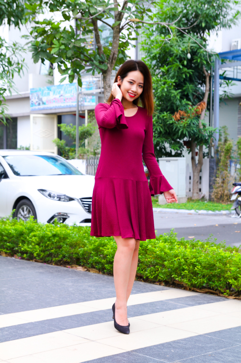 Váy nữ tay chuông B6022
