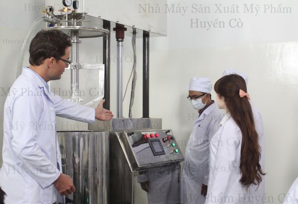 Quy trình sản xuất mỹ phẩm Huyền Cò