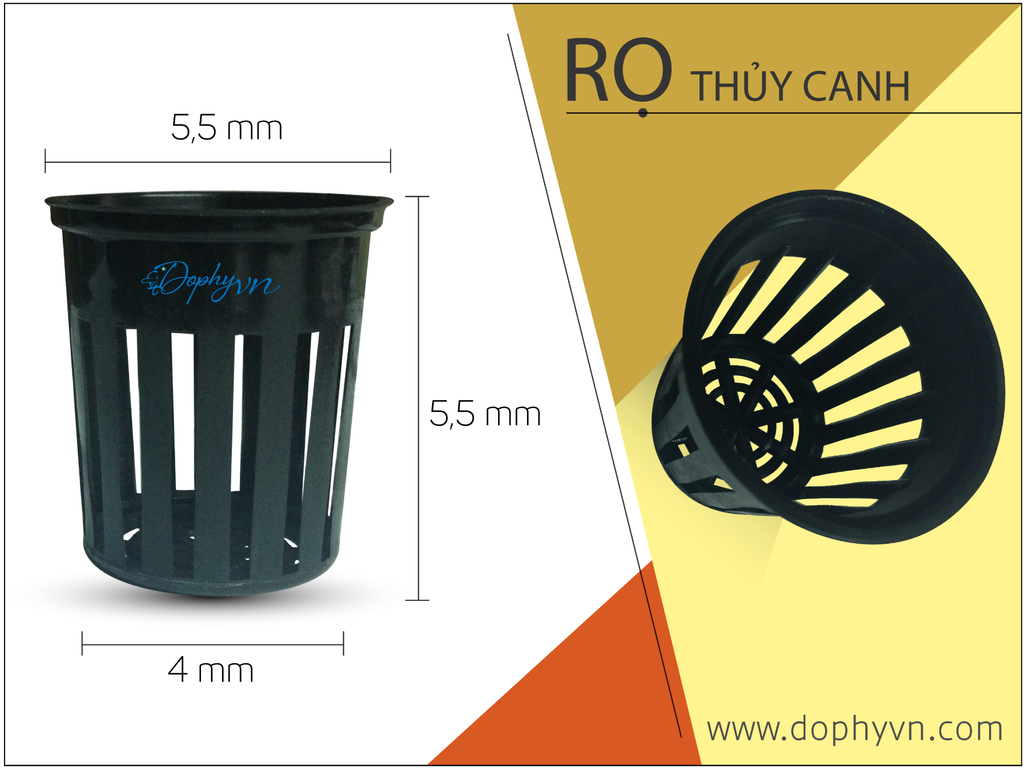 rọ nhựa trồng rau sạch thủy canh đường kính 5,5 cm