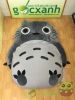 Nệm mèo Totoro, Mền thun lụa 1.2 x 1.8m