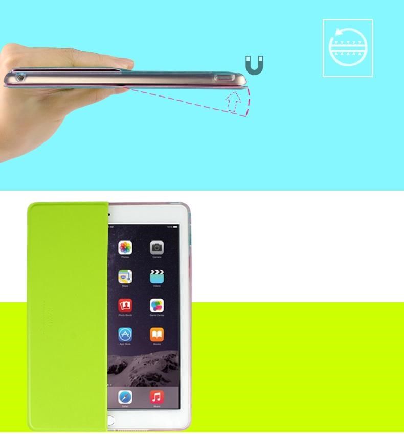 iPad mini 1-2-3 - Bao da cao cấp KAKU 2 màu mẫu Change (Đỏ nâu - Đen)