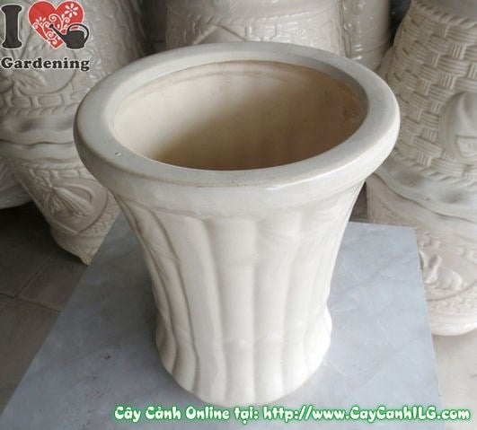Chậu trúc men trắng tròn thắt đáy mẫu 1 cao 34cm - ưu điểm nổi bật