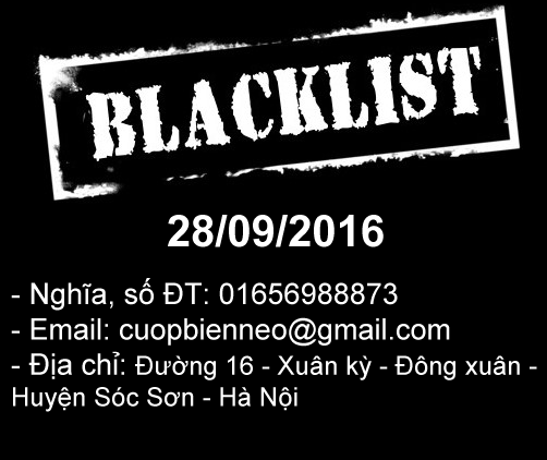 Blacklist : Nghĩa 01656988873: lừa đảo đặt hàng
