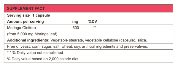 Esteem Moringa Red Blood Cell Booster Supplement