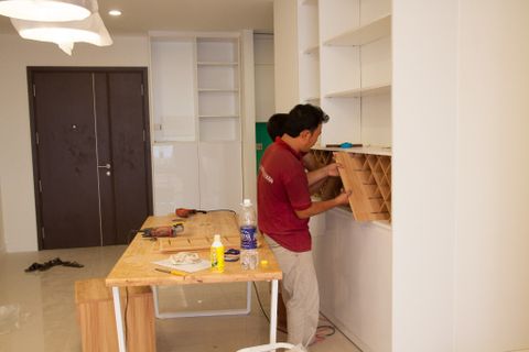 thi công nội thất căn hộ chung cư phòng khách
