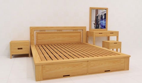 Wooden Bed 003