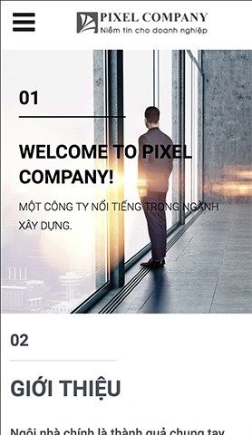 Mẫu website pixel company