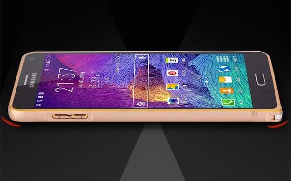 Ốp viền nhôm Perfect cao cấp (Vàng gold) cho Samsung Galaxy Note 4