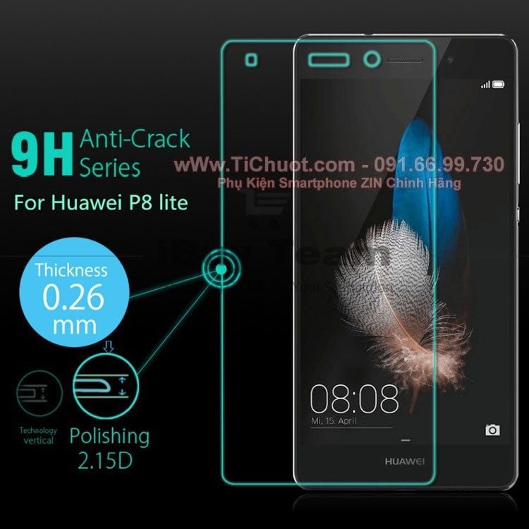 Kính CL Huawei P8 Lite (9H-0.26mm)