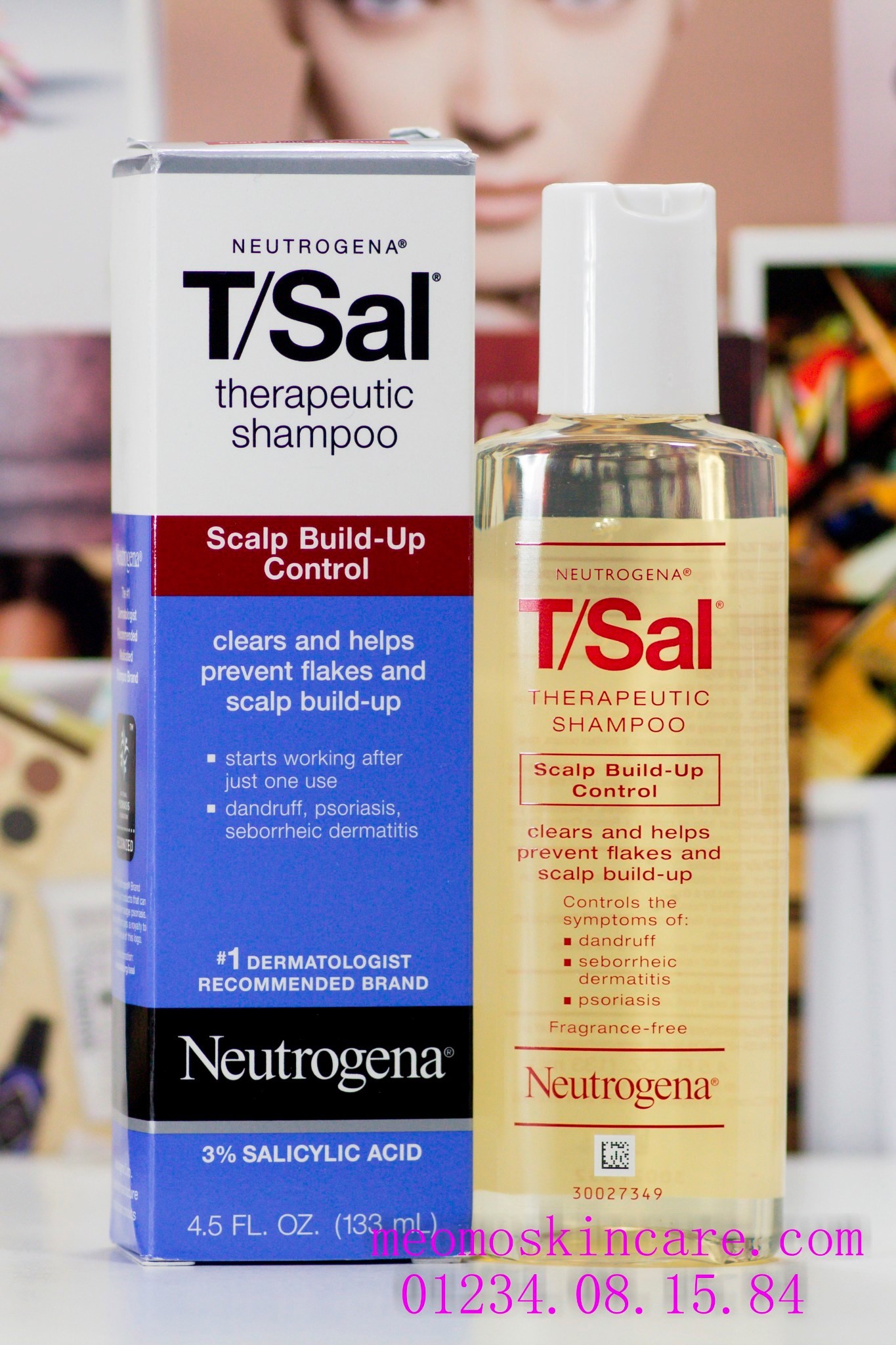 Neutrogena T/Sal Shampoo, Scalp Build-up Control, 4.5 fl oz