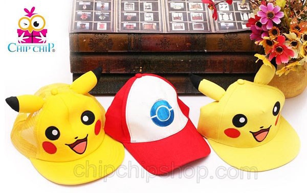 Nón đội tưởng Pokemon và nón Pikachu dễ thương